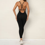 European and American V Neck, No Awkward Thread, Tight Backless One Piece Yoga Pants, Sports Running, Fitness Yoga Pants