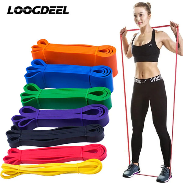 Unisex Fitness 208cm Rubber Resistance Bands Yoga Band Pilates Elastic Loop Crossfit Expander Strength gym Exercise Equipment