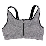 Plus Size Top Women Front Zipper Sports Bras Underwear Shockproof Gym Fitness Push Up Athletic Running Yoga Sport Bra Top 3XL