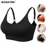 WANAYOU Seamless Sports Bra Women Underwear, Fitness Top Yoga Bra For Cup A-B,Running Yoga Gym Crop Top,Women Push Up Sport Bra