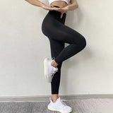 SVOKOR Women Leggings High Waist Peach Hips Gym Leggings Quick-drying Sports Stretch Fitness Pants