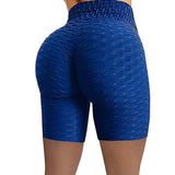 Women Sexy Push Up Yoga Shorts Solid Seamless Fitness Sports Leggings Jacquard Elastic Quick Dry Plus Size Running Tights