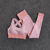 Women Fitness Sport Yoga Suit Seamless Women Yoga Sets Long Sleeve Yoga Clothing Female Sport Gym Suits Wear Running Clothes