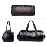 Pu Leather Sports Gym Bag Men for Yoga Soft Black Sport Fitness Bag Male Shoulder Travel Luggage Bag Handbag Weekend Daily