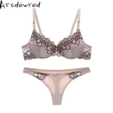 Hot Sexy Brassiere Embroidered Underwear Set  ABC Cup New Good Quality Women Bra Set Push Up Lace Bra Thong Sets