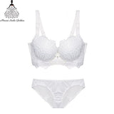 Sexy Underwear Set Push Up Bra Set For Women Underwear Lace Embroidery Bralette Set Women Intimates Lingerie AB Cup