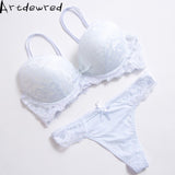 High quality Deep V Sexy Plus size Push up Bra set Floral Embroidery Lace Women Underwear set Bra and Panties 34 36 38 40 42 BCD