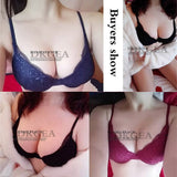 Super Gather Brassiere Thick Cotton Underwear Set Women Bras Black Sexy Bra Panties Set Lace Lingerie A B C Cup Push-Up Bra Sets