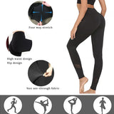 Stretchy Mesh Patchwork Black Leggings Women High Waist Fitness Sports Yoga Pants Sexy Casual Hip Lift Gym Push Up Workout Tight