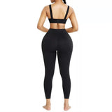 Women's Waist Trainer 2 in 1 Corset Leggings High Waist Adjustable Hooks Tummy Control Shaper Yoga Pants Gym Workout Shapewear