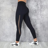 Mesh Patchwork Peach Lift Leggings Women High Waisted Push Up Leggins with Pockets Fitness Workout Yoga Pants Tights Plus Size