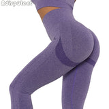 Women Sport Seamless Leggings High Waist Elastic Solid Yoga Leggings Gym Jogging Quick Dry Push Up Slim Pants Female Fitness