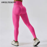 Women High Waist Fitness Leggings Gym Clothing Sports Workout Pants Push Up Yoga Leggings Seamless Sports Leggings