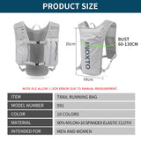 INOXTO New waterproof running backpack 5L ultra-light hydration vest mountain bike leather bag breathable gym bag 1.5L water bag