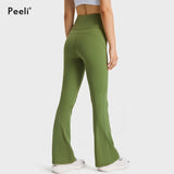 High Waist Flared Pant Wide Leg Yoga Pants Women Plus Size Straight Gym Leggings Slim Fit Dance Pants Training Pilates Trousers