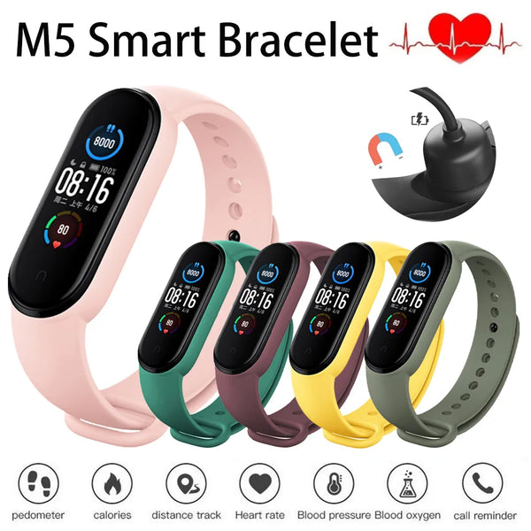 For Mi Band 5 Smart Watch Men Women Fitness Bracelet Tracker Heart Rate Monitor Waterproof Children Sport Smart Band Reloj Mujer