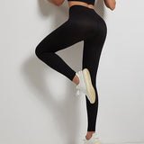 Ribbed Yoga Leggings Women Seamless Gym Clothing Fitness Athletic High Waist Push Up Workout Tights Tummy Control Sports Pants