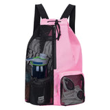 Drawstring Swim Gym Pool Bag Backpack Separated Waterproof Dry Compartments Bag