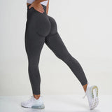 Sport Gym Leggings Women Yoga Pants Fitness Tights Seamless Push Up High Waist Scrunch Black Workout Sweatpants Thin Summer