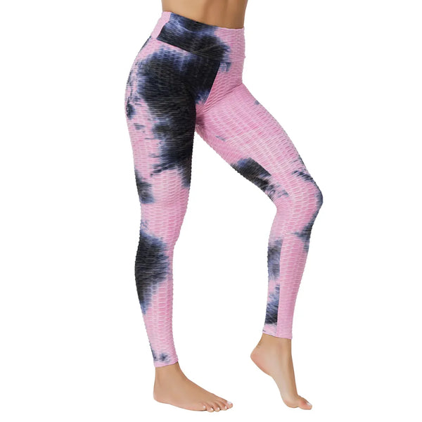 Sexy Tie Dye Ink Leggings Women High Waist Anti Cellulite Push Up Tights Gym Workout Fitness Running Butt Lifting Yoga Pants